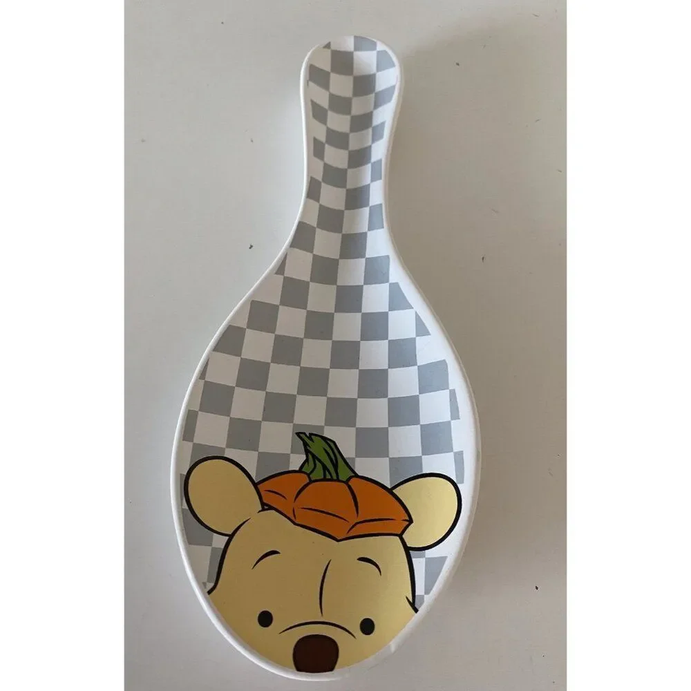Disney Winnie The Pooh Pumpkin‎ Autumn Fall Thanksgiving Spoon Rest Ceramic NEW
